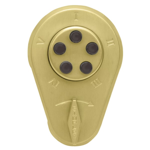 Combination Deadbolt, 1-3/4-in to 2-1/8-in Thick Doors, Key Override, Satin Brass